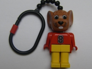 Mouse 2 Key Chain - Plastic Chain, Red LEGO Logo on Back