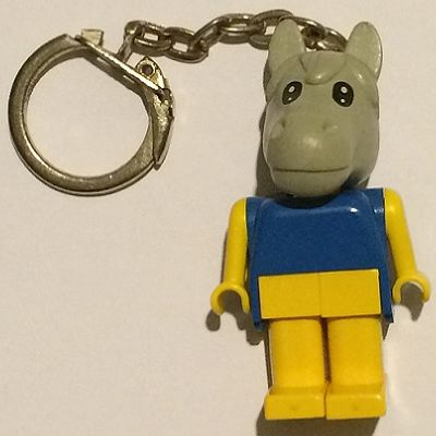 Horse 2 Key Chain - Straight Metal Chain