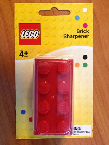 Pencil Sharpener, 2 x 4 Brick, Red