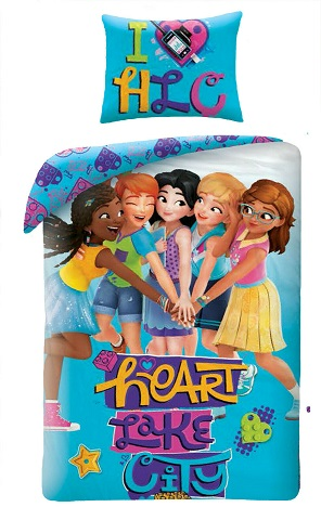 Bedding, Duvet Cover and Pillowcase (140 x 200 cm) - Friends Heart Lake (Heartlake) City