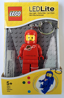 LED Key Light Classic Space Minifigure Key Chain Red (LEDLite) - Boxed Version