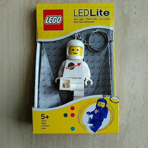LED Key Light Classic Space Minifigure Key Chain White (LEDLite)
