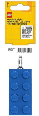 LED Key Light Blue Brick 2 x 4 Key Chain (LEDLITE)