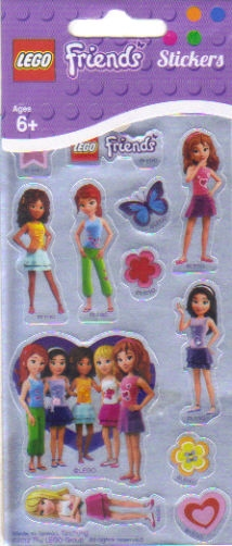 Sticker Sheet, Friends, Sheet of 12 - Flowers, Butterfly