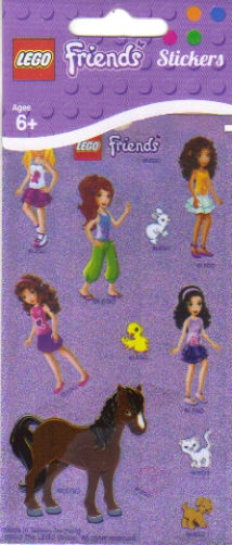 Sticker Sheet, Friends, Sheet of 12 - Animals