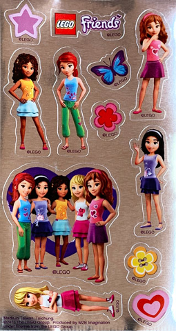 Sticker Sheet for Friends Stationery Set, Sheet 1