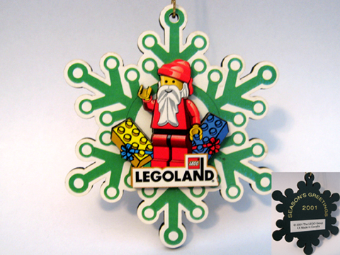 Christmas Tree Ornament, LEGOLAND California Snowflake with Santa Pattern