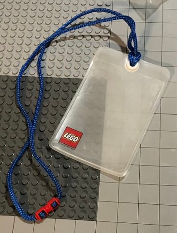 Lanyard with Sleeve and Blue Strap with Brick Connection LEGO Logo Pattern