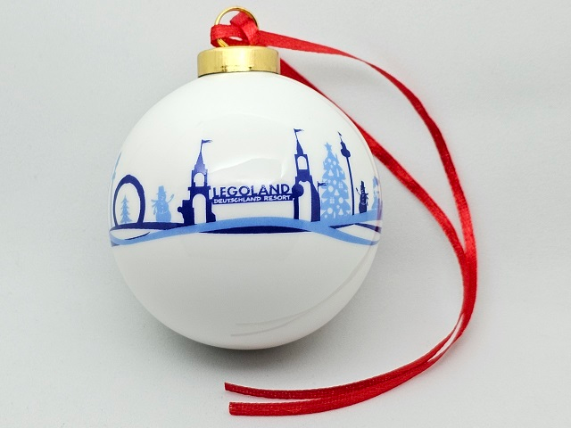 Christmas Tree Ornament, LEGOLAND Deutschland Resort, Silhouette with Park Attractions (Bauble)