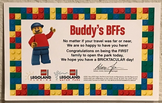 Certificate, Buddy's BFF