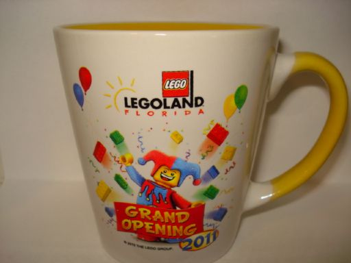 Cup / Mug Legoland Florida Grand Opening 2011 Yellow Handle