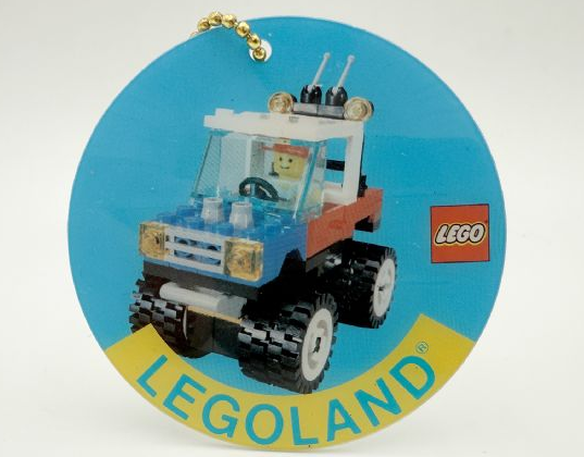 Bag / Luggage Tag, Plastic Round, LEGOLAND 4-Wheelin' Truck (Four Wheelin' Truck)