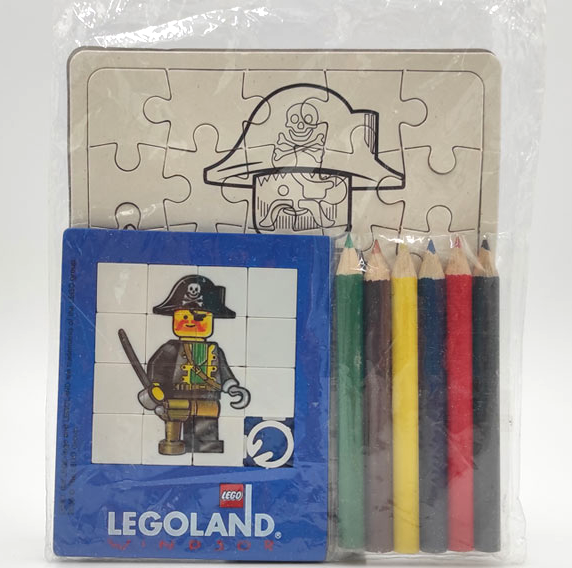 LEGOLAND Windsor Child's Meal Toy Package - Pirates Slide Puzzle, Colored Pencils, and Jigsaw