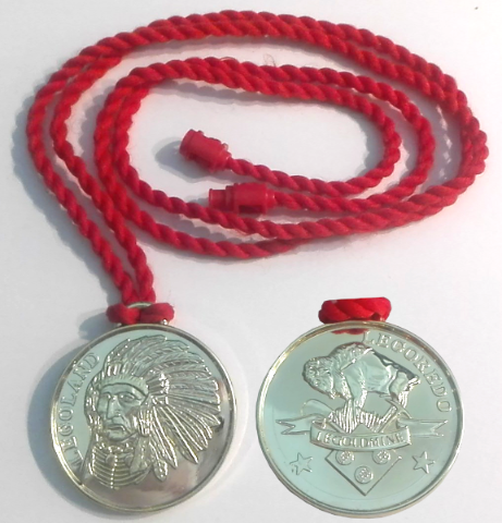 Medal from Goldwash in LEGOLAND Billund - Plastic, Indian Chief Design