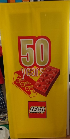 Display Flag Cloth, LEGO 50 Year Anniversary Logo