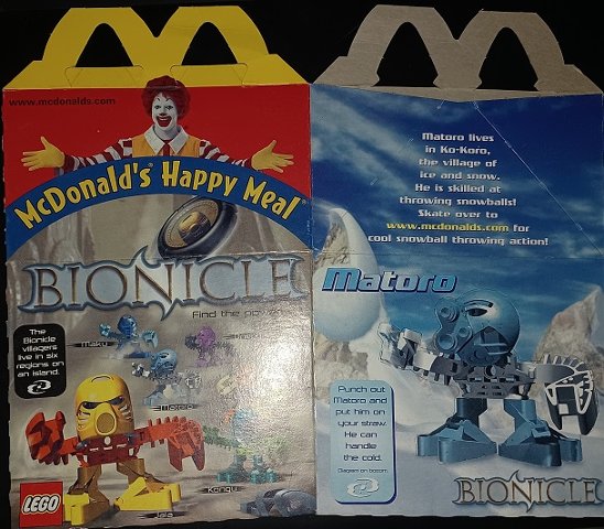 McDonalds Happy Meal Box, Bionicle Tohunga Pattern