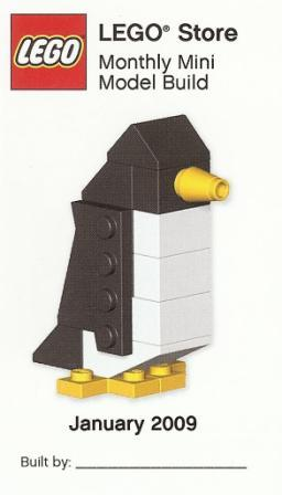 Monthly Mini Model Build Card - 2009 01 January, Penguin