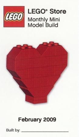 Monthly Mini Model Build Card - 2009 02 February, Heart