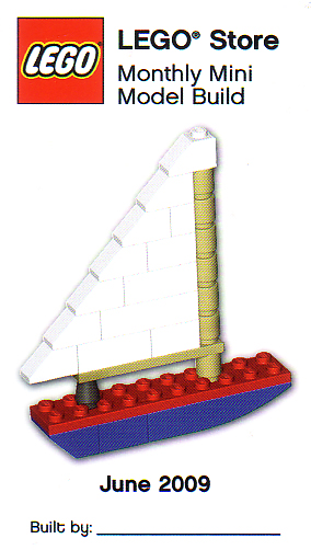 Monthly Mini Model Build Card - 2009 06 June, Sailboat