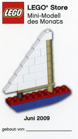 Mini-Modell des Monats-Karte - 2009 06 Juni, Segelboot