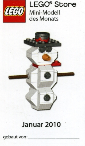 Mini-Modell des Monats-Karte - 2010 01 Januar, Schneemann