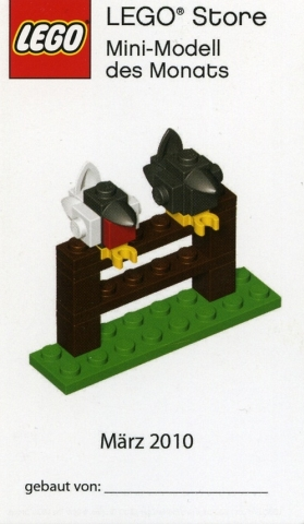 Mini-Modell des Monats-Karte - 2010 03 März, Vögel auf Zaun