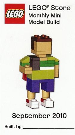 Monthly Mini Model Build Card - 2010 09 September, Boy with Backpack