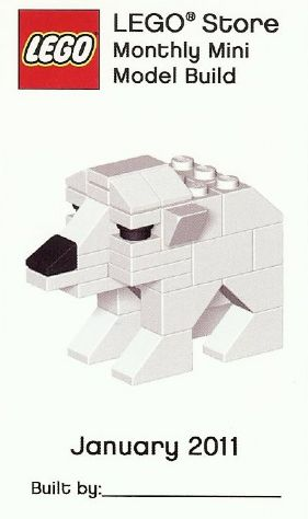 Monthly Mini Model Build Card - 2011 01 January, Polar Bear