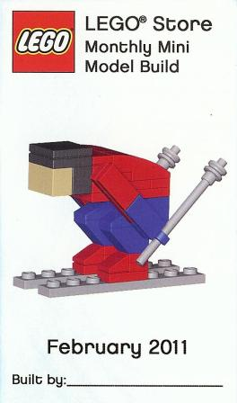 Monthly Mini Model Build Card - 2011 02 February, Skier