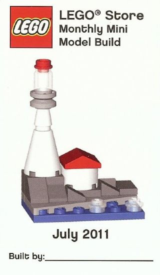 Monthly Mini Model Build Card - 2011 07 July, Lighthouse