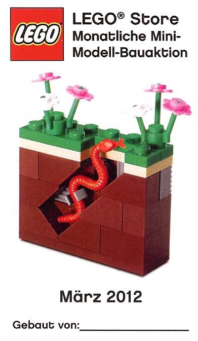 Mini-Modell des Monats-Karte - 2012 03 März, Garten und Regenwurm