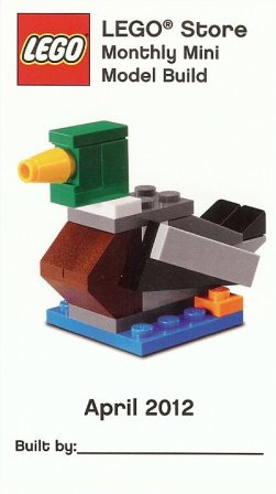 Monthly Mini Model Build Card - 2012 04 April, Duck