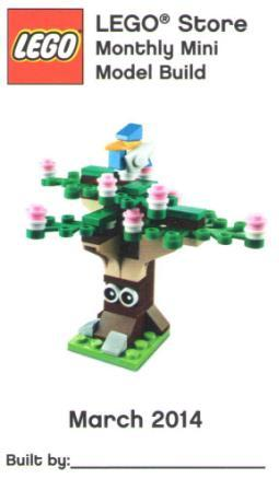 Monthly Mini Model Build Card - 2014 03 March, Spring Tree