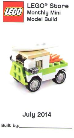 Monthly Mini Model Build Card - 2014 07 July, Beach Van