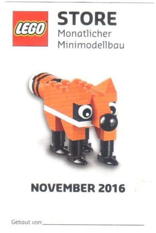 Mini-Modell des Monats-Karte - 2016 11 November, Fuchs