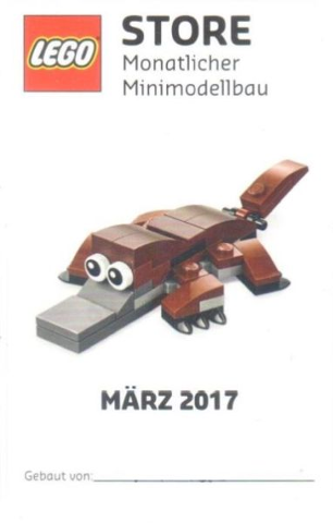 Monthly Mini Model Build Card - 2017 03 March, Platypus (German)