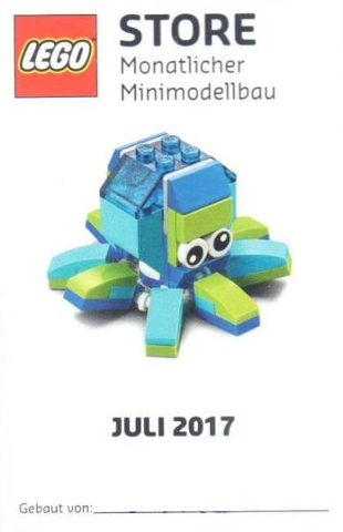 Monthly Mini Model Build Card - 2017 07 July, Octopus (German)