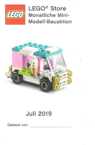 Monthly Mini Model Build Card - 2019 07 July, Ice Cream Truck (German)
