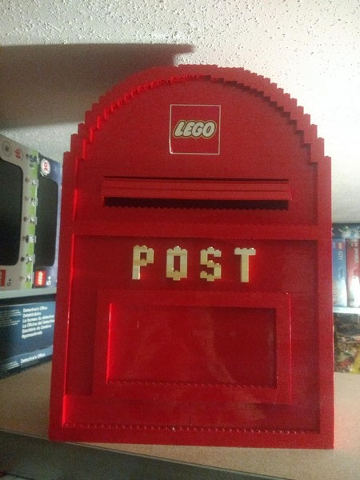 Post Box Mailbox Red (Glued)