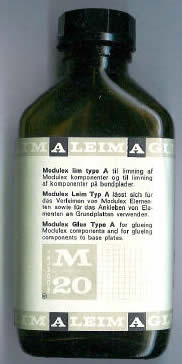 Modulex Glue A in Bottle (for gluing components) Label on bottle