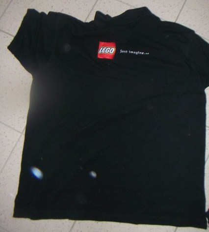 Shirt, Classic Adult's Polo Black with LEGO Logo and "just imagine..." Stitched on Back