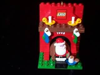 Christmas Tree Ornament, Hallmark LEGO Fireplace
