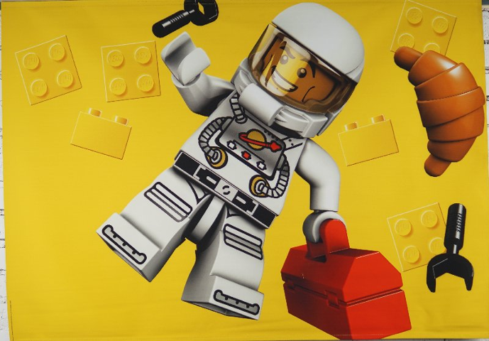 Display Flag Cloth, Velcro, Astronaut with Tools