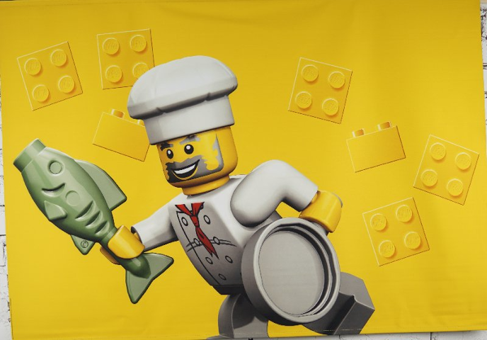 Display Flag Cloth, Velcro, Chef with Fish