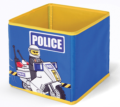 Textile Toy Bin 20 x 20 x 20 Police Blue