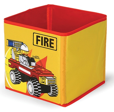 Textile Toy Bin 20 x 20 x 20 Fire Yellow