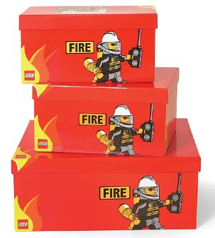 Storage Boxes Modular Fire Red