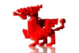 Special Mini Model Build Card - 2011 03 Cardiff Store St. David's Day Special Build - Welsh Dragon 'Y Ddraig Goch'