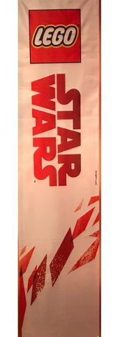 Display Flag Cloth, Star Wars, Red and White