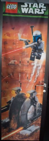 Display Flag Cloth, Star Wars Episode 2, Corporate Alliance Tank Droid and Jango Fett